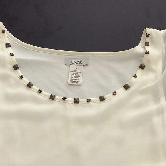 Cache Sheer Cream Color Top - Picture 9 of 9